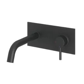 Abacus Iso Wall Mounted Basin Mixer Black