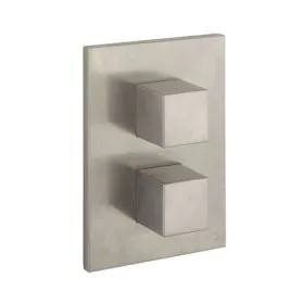 Crosswater Crossbox Square 3 Outlet Trim & Levers Brushed Nickel
