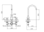 Eastbrook Prado Star 3 Tap Hole Bath Filler Tap Chrome