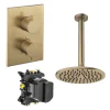 Crosswater Crossbox Shower Set 1 Fixed shower Head 300mm Brushed Brass