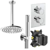 Crosswater Crossbox Shower Set 3 with Fixed Head 200mm & Handset Chrome
