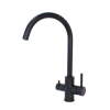 Wash Water 3in1 Round Neck Kitchen Tap - Matt Black c/w C30 Water Filter