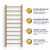 Zen 304 Stainless Steel Heated Towel Rail 1200 x 500mm Brushed Brass