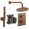 Crosswater Crossbox Shower Set 3 Brushed Bronze 200mm
