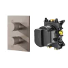 Crosswater MPRO Flute Crossbox 1 Outlet Shower Valve & Trimset Brushed Nickel