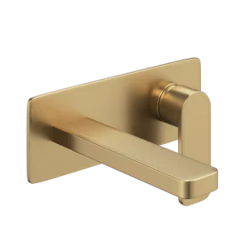 Abacus EDGE Wall Mount Concealed Basin Mixer Brushed Brass