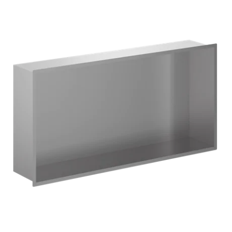 Crosswater Non Lit Shower Niche 610 x 305mm-Brushed Stainless Steel