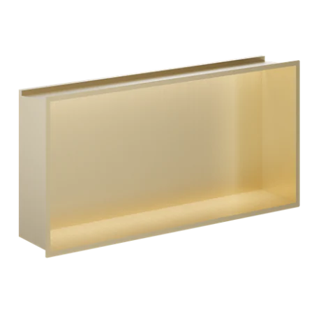 Crosswater Shower Niche With LED Light 610 x 305mm-Brushed Brass